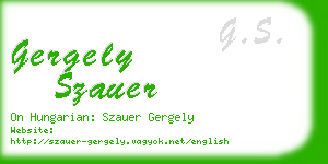 gergely szauer business card